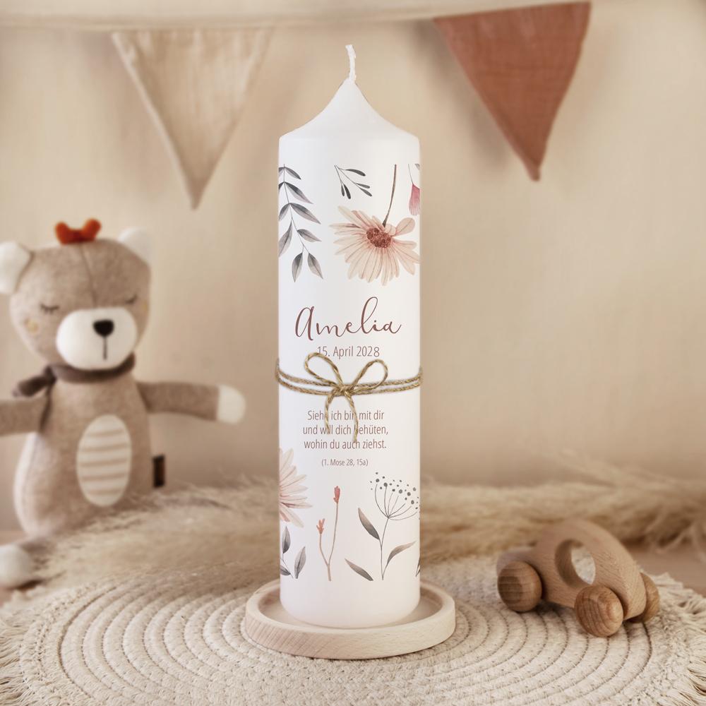 Taufkerze Wild Flowers von Liluna Taufkerze Wild Flowers von Liluna